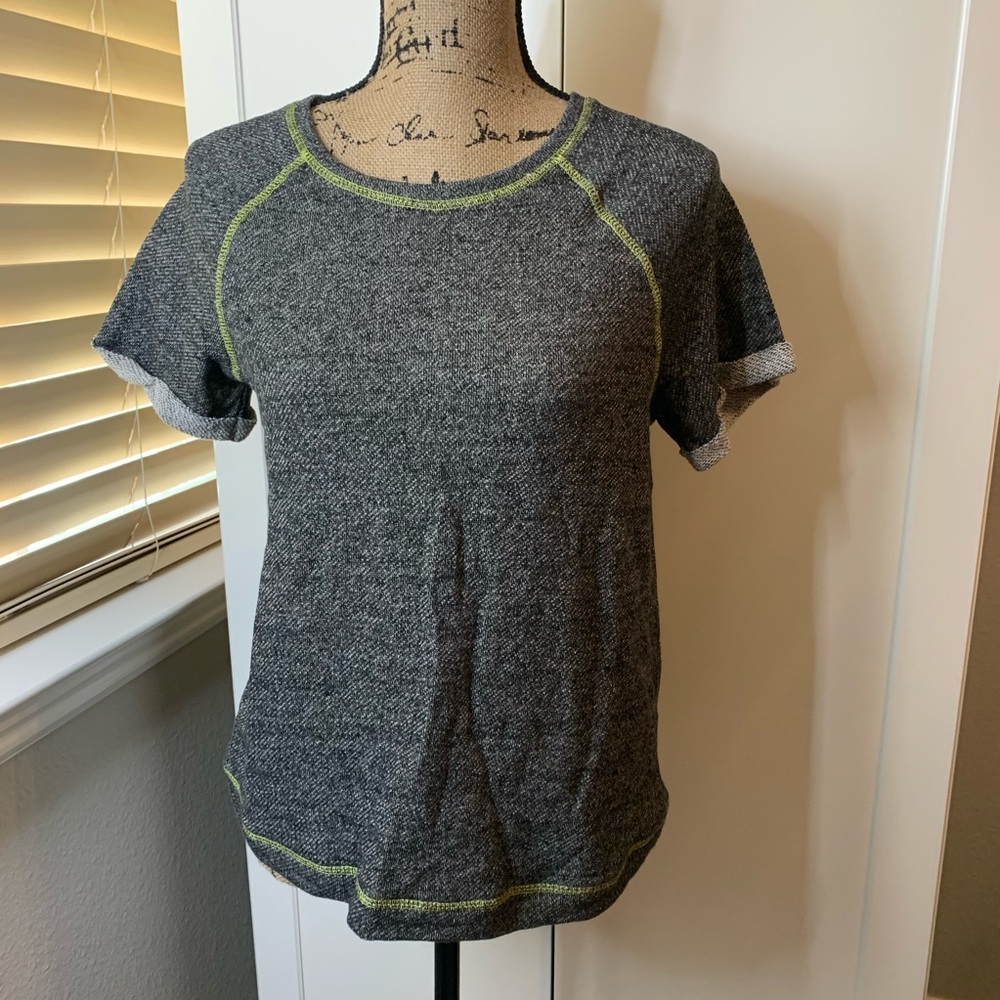 Heather by Bordeaux Short Sleeved Sweatshirt Top